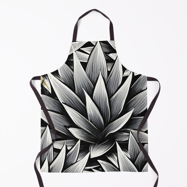 Item preview, black and white agave plant print designed and sold by dcrc.