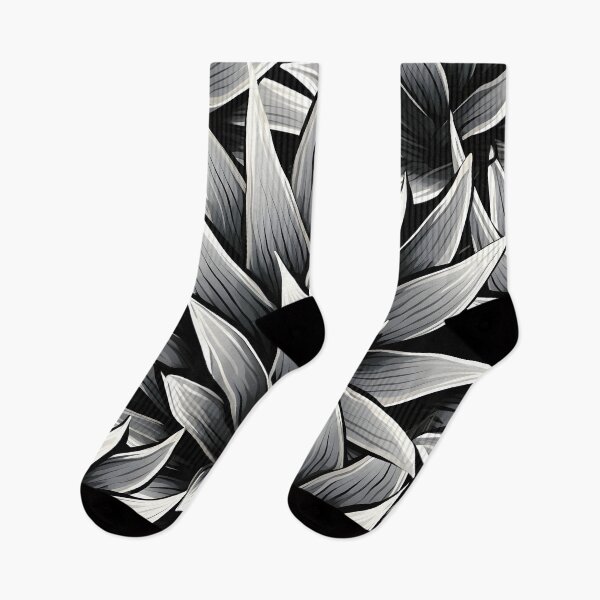 Item preview, black and white agave plant print designed and sold by dcrc.