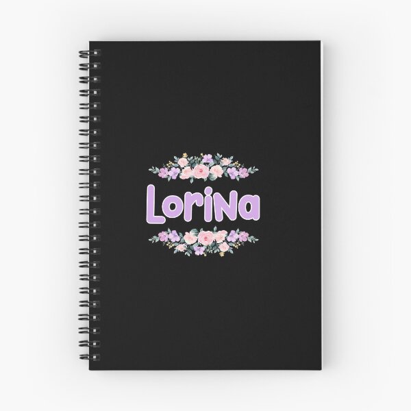 Item preview, Purple Flower Lorina Name Label (Black) designed and sold by NormadWorld.