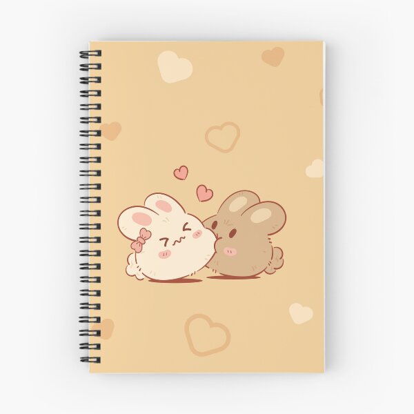 Item preview, Cute & Kawaii Bunny Kisses | Brown designed and sold by ModesaDraw.