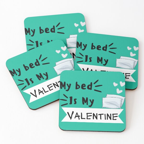 Item preview, Valentine's day: My bed is my valentine #1 (turquoise background) designed and sold by QUOT-s.