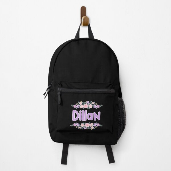 Item preview, Purple Flower Dillan Name Label (Black) designed and sold by NormadWorld.