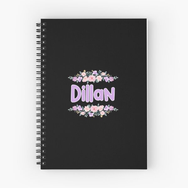 Item preview, Purple Flower Dillan Name Label (Black) designed and sold by NormadWorld.