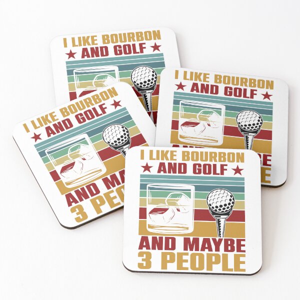 Item preview, Funny I Like Golf & Bourbon And Maybe 3 People Vintage  designed and sold by roboartpixel.