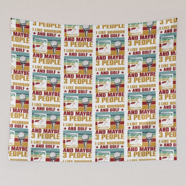 Item preview, Funny I Like Golf & Bourbon And Maybe 3 People Vintage  designed and sold by roboartpixel.