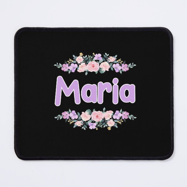 Item preview, Purple Flower Maria Name Label (Black) designed and sold by NormadWorld.