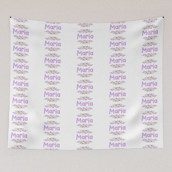 Item preview, Purple Flower Maria Name Label designed and sold by NormadWorld.