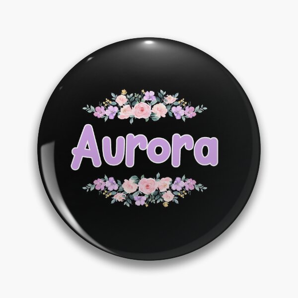 Item preview, Purple Flower Aurora Name Label (Black) designed and sold by NormadWorld.
