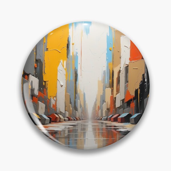 Item preview, colorful mirror city view art designed and sold by ururuty.