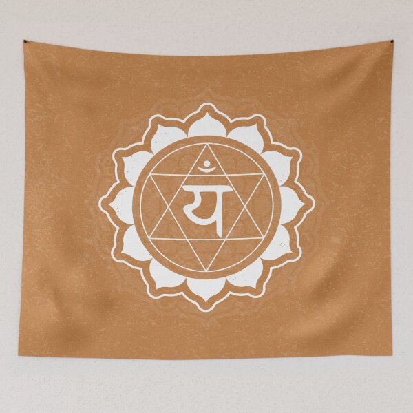 Item preview, Heart Chakra Mandala - Rust + Snow designed and sold by Irene Estelle.