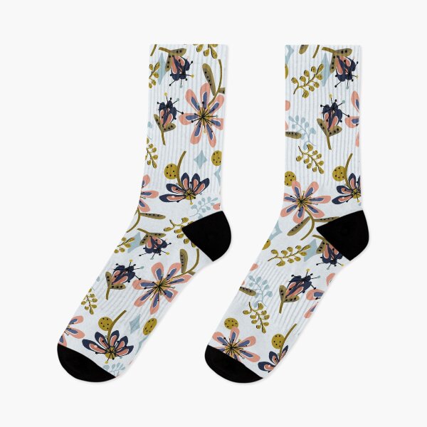 Item preview, Playful Floral with Retro Elements Seamless Pattern designed and sold by Sharon Schwalbe.