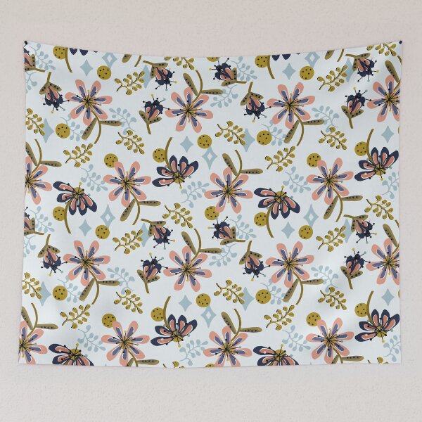 Item preview, Playful Floral with Retro Elements Seamless Pattern designed and sold by Sharon Schwalbe.
