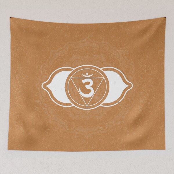 Item preview, Third Eye Chakra Mandala - Rust + Snow designed and sold by Irene Estelle.