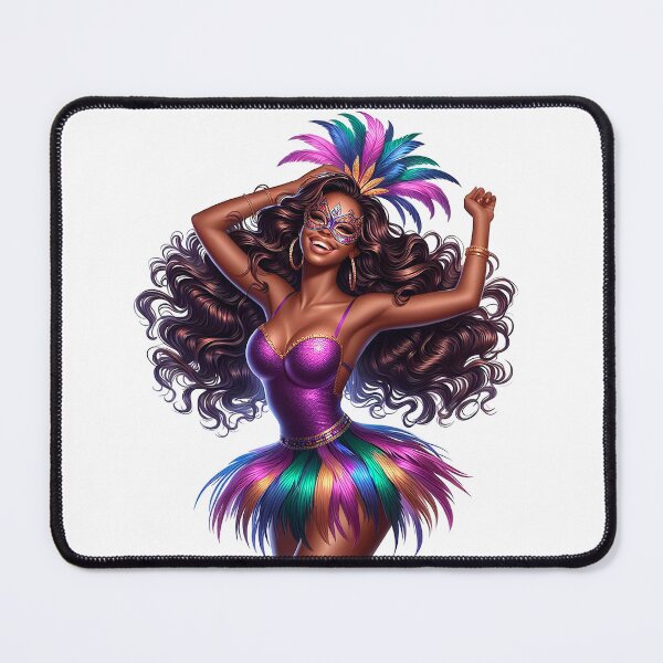 Item preview, Mardi Gras Woman, Carnival Black Woman, Afro American Girl, Mardi Gras Parade, Mardi Gras Party. designed and sold by gabrielakrall.