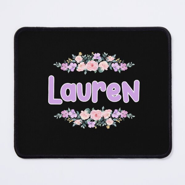 Item preview, Purple Flower Lauren Name Label (Black) designed and sold by NormadWorld.