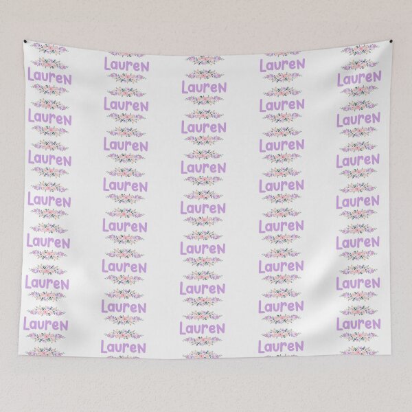 Item preview, Purple Flower Lauren Name Label designed and sold by NormadWorld.
