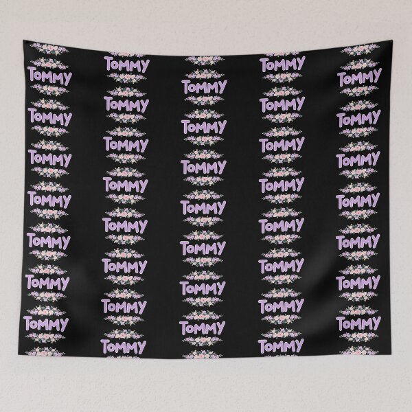 Item preview, Purple Flower Tommy Name Label (Black) designed and sold by NormadWorld.