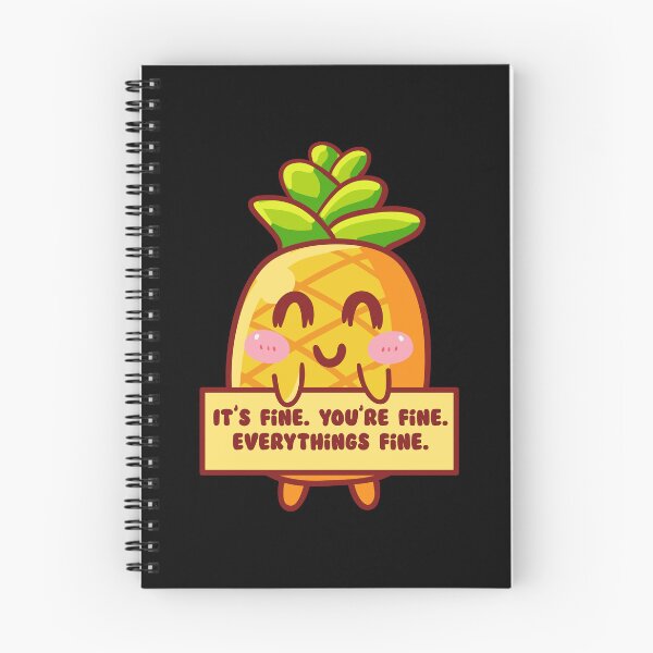 Item preview, Fine-Apple says "Everything's fine!" designed and sold by messy-nessie.