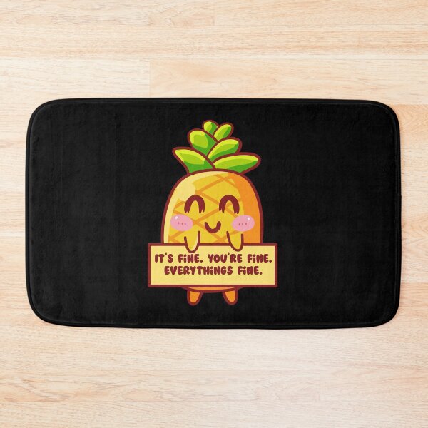 Item preview, Fine-Apple says "Everything's fine!" designed and sold by messy-nessie.