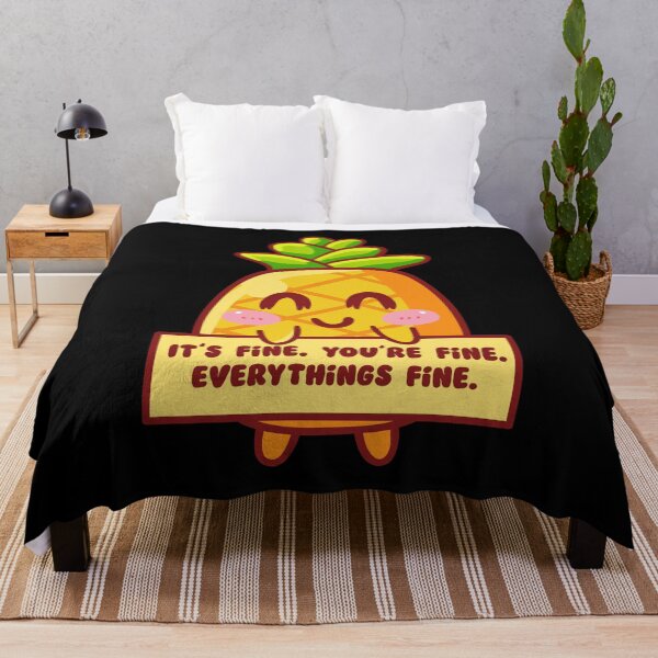 Item preview, Fine-Apple says "Everything's fine!" designed and sold by messy-nessie.