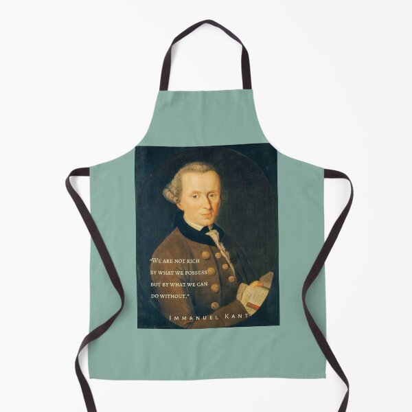 Item preview, Immanuel Kant portrait and quote: We are not rich by what we possess but by what we can do without. designed and sold by artbleed.