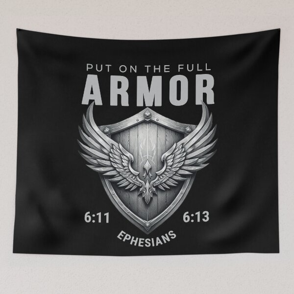 Item preview, Full Armor of God, Mens Christian Design Verse ,Christian Quote Men,Ephesians Verse designed and sold by mattlee20.