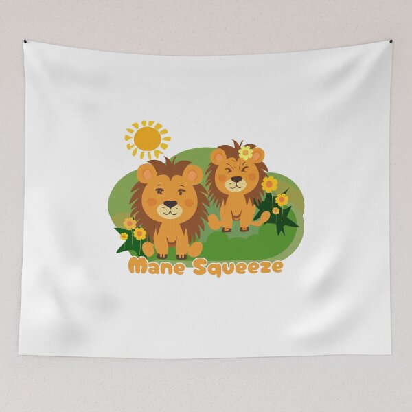 Item preview, Cute lions 'Mane Squeeze' designed and sold by FocalFrenzy.