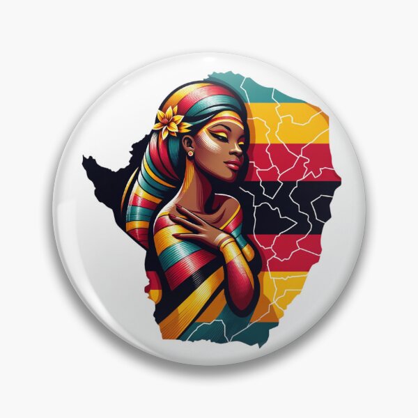 Item preview,  Zimbabwe - Zimbabwean Zimbo Woman Map designed and sold by Places On Earth.
