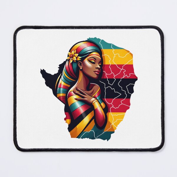 Item preview,  Zimbabwe - Zimbabwean Zimbo Woman Map designed and sold by Places On Earth.