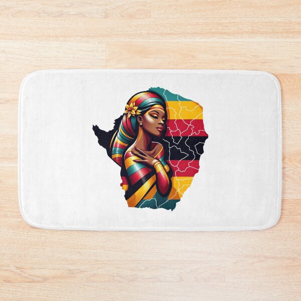 Item preview,  Zimbabwe - Zimbabwean Zimbo Woman Map designed and sold by Places On Earth.