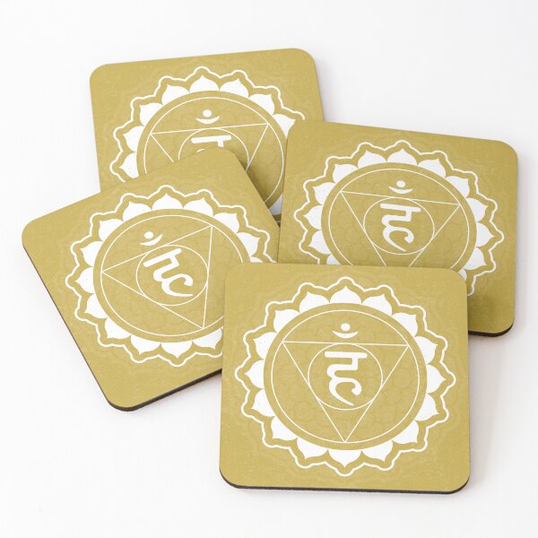 Item preview, Throat Chakra Mandala - Saffron + Snow designed and sold by Irene Estelle.