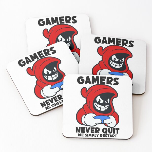Item preview, Gamers Never Quit We Simply Restart, Gamer Funny designed and sold by Porcupine Tees ⭐⭐⭐⭐⭐.