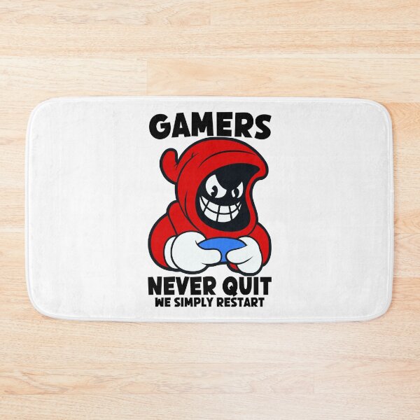 Item preview, Gamers Never Quit We Simply Restart, Gamer Funny designed and sold by Porcupine Tees ⭐⭐⭐⭐⭐.