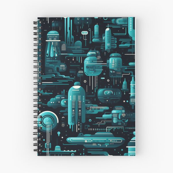 Item preview, Sci-Fi Spaceships Space Pattern designed and sold by KitKitStickers.