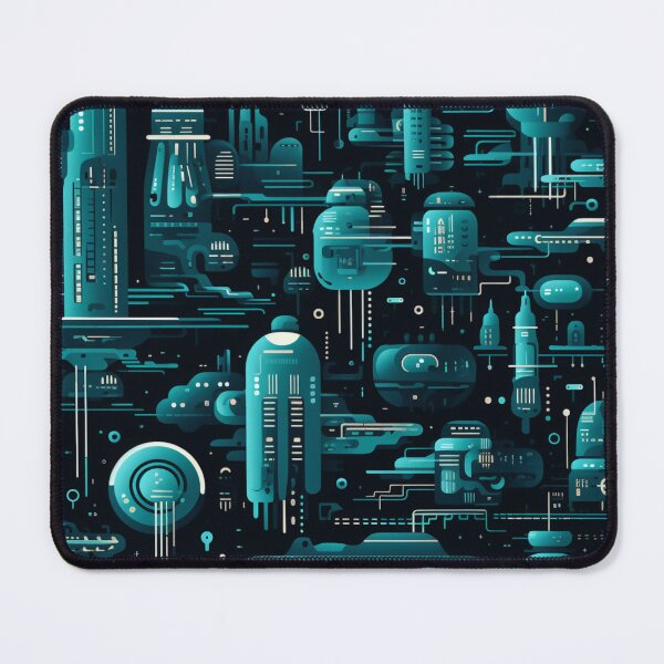Item preview, Sci-Fi Spaceships Space Pattern designed and sold by KitKitStickers.
