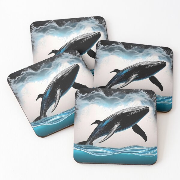 Item preview, glass humpback whale designed and sold by Cardsurveyors.
