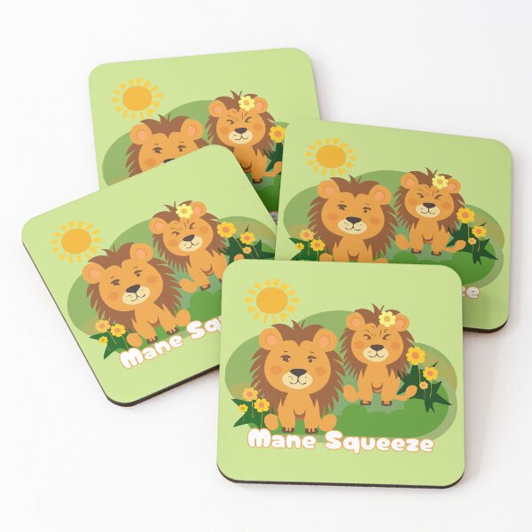 Item preview, Cute lions 'Mane Squeeze' light green designed and sold by FocalFrenzy.