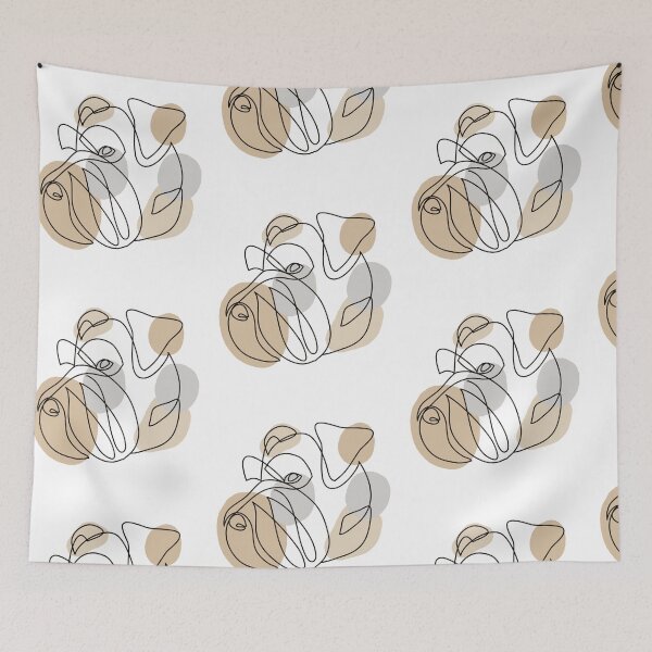 Item preview, Schnauzer one line art designed and sold by hemp3x.