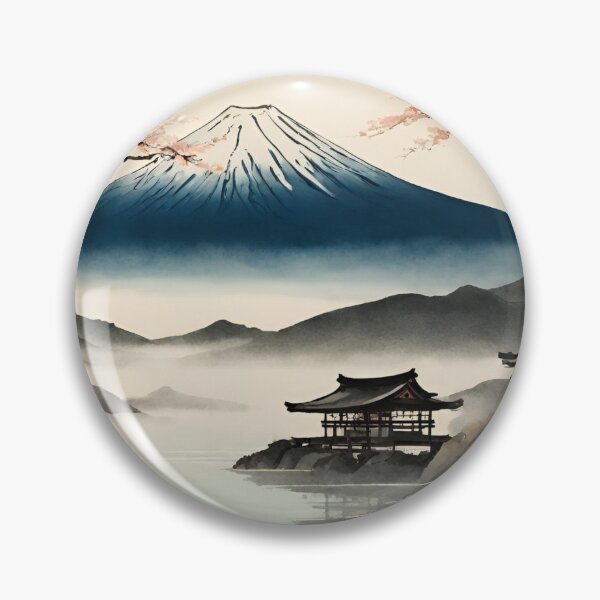 Item preview, Mount Fuji in Shin-hanga Style: A Timeless Elegance designed and sold by Creative Zense™.