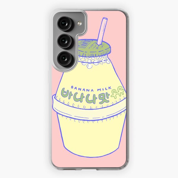 Korean Banana Milk Strawberry Milk Pastel Hard Samsung Galaxy 