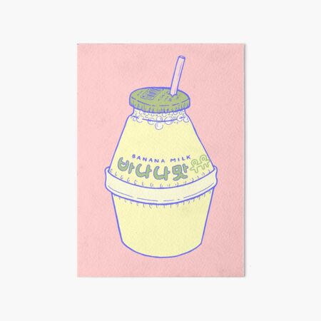Banana Milk Art Board Print