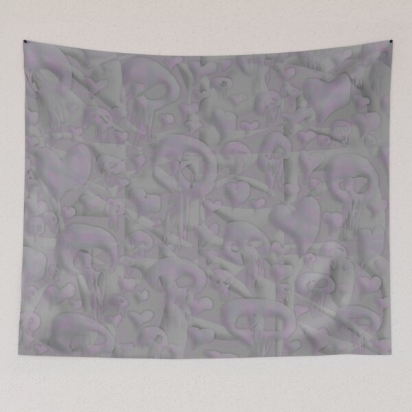 Item preview, Skulls and Hearts (Cement) designed and sold by skullbal.