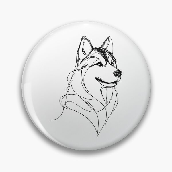 Item preview, Siberian Husky Line Art designed and sold by DesignsByKazu.