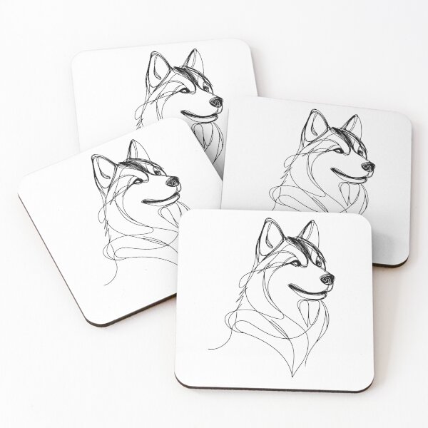 Item preview, Siberian Husky Line Art designed and sold by DesignsByKazu.