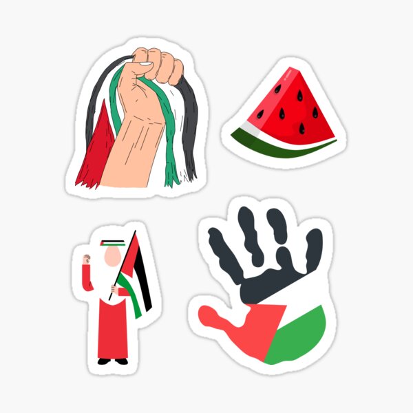 Vista previa del artículo con la obra «Paquete Palestina», diseñado y vendido por Places On Earth.
