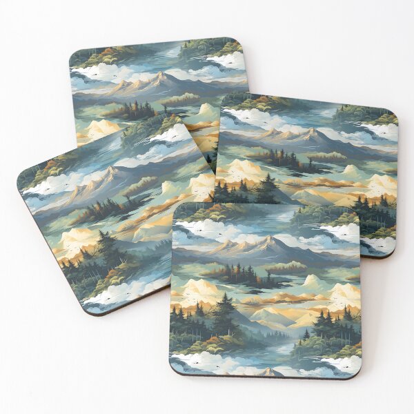 Item preview, Twilight Mountain Splendor: Enchanting Forest Lakescape designed and sold by VoyteksDesigns.