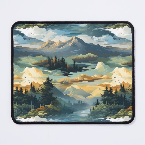 Item preview, Twilight Mountain Splendor: Enchanting Forest Lakescape designed and sold by VoyteksDesigns.