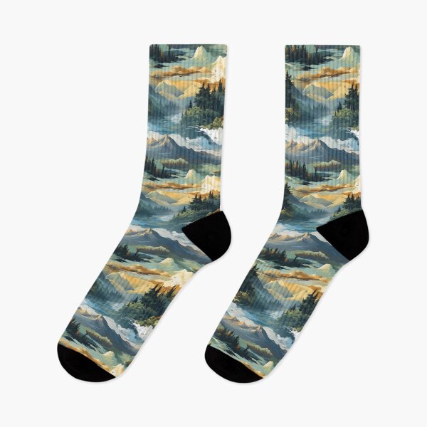 Item preview, Twilight Mountain Splendor: Enchanting Forest Lakescape designed and sold by VoyteksDesigns.