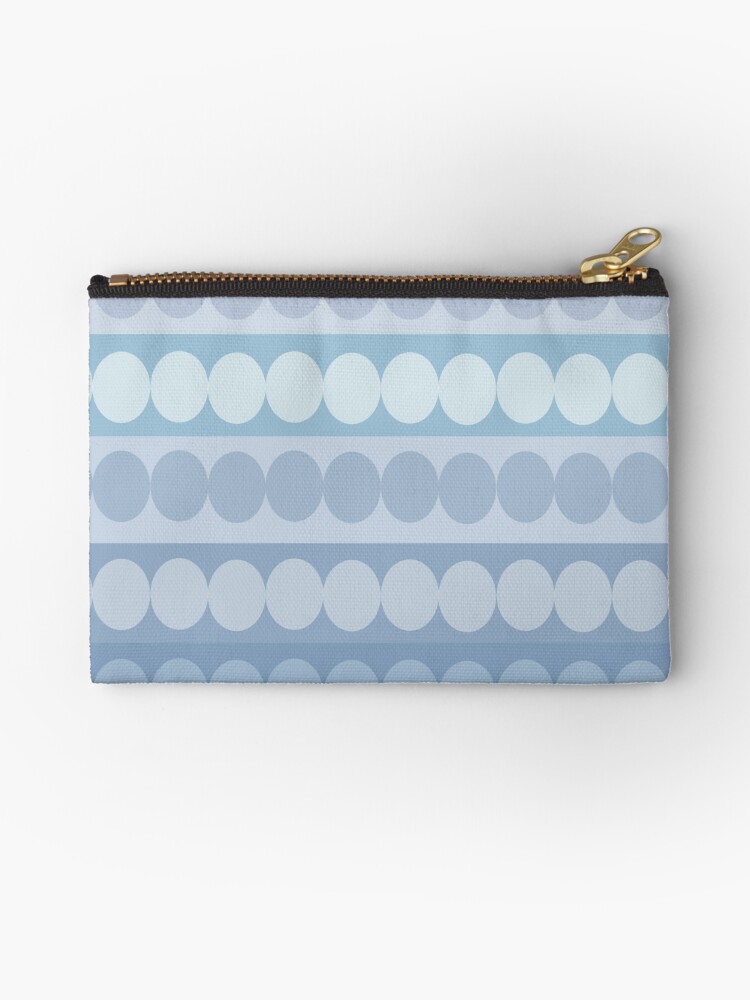 Thumbnail 1 of 4, Zipper Pouch, Geometric Pattern Teal Circles designed and sold by CarlaBaremb.