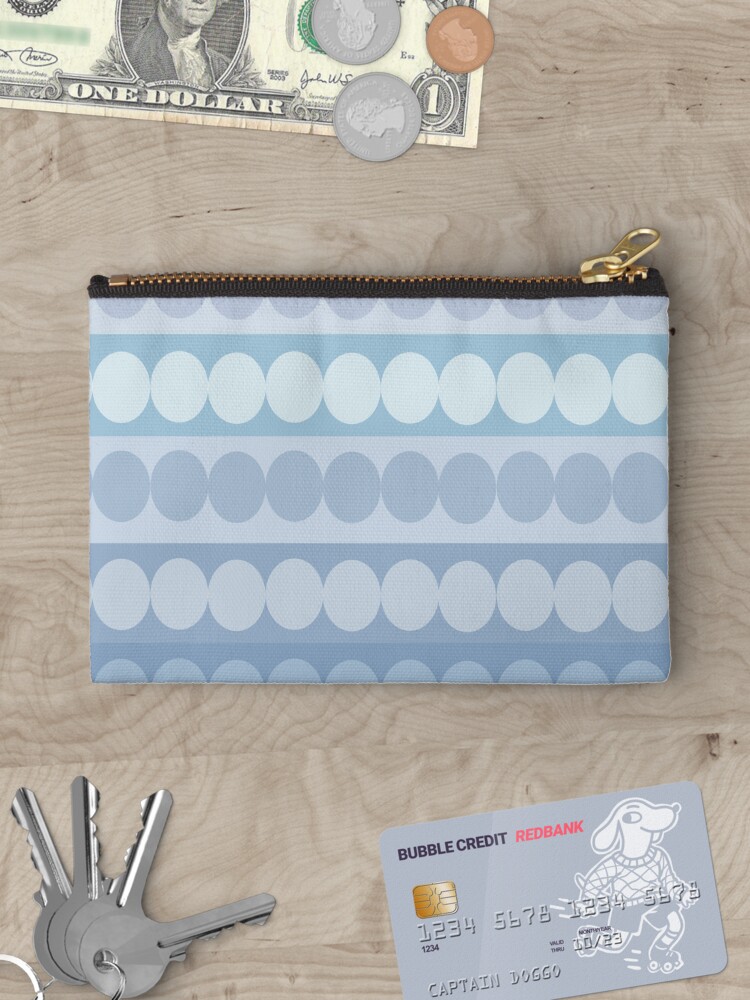 Thumbnail 3 of 4, Zipper Pouch, Geometric Pattern Teal Circles designed and sold by CarlaBaremb.